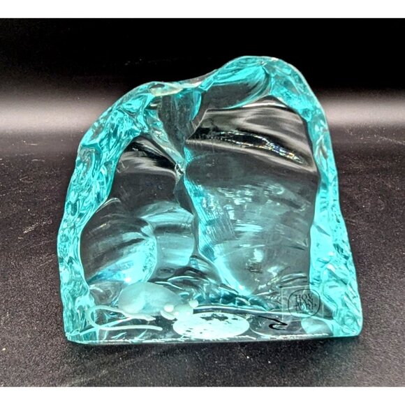 Holmegaard Other - Vtg Hovmantrop Signed R. Strand Bornesson Iceberg Glacier Block Etched Mouse Scu